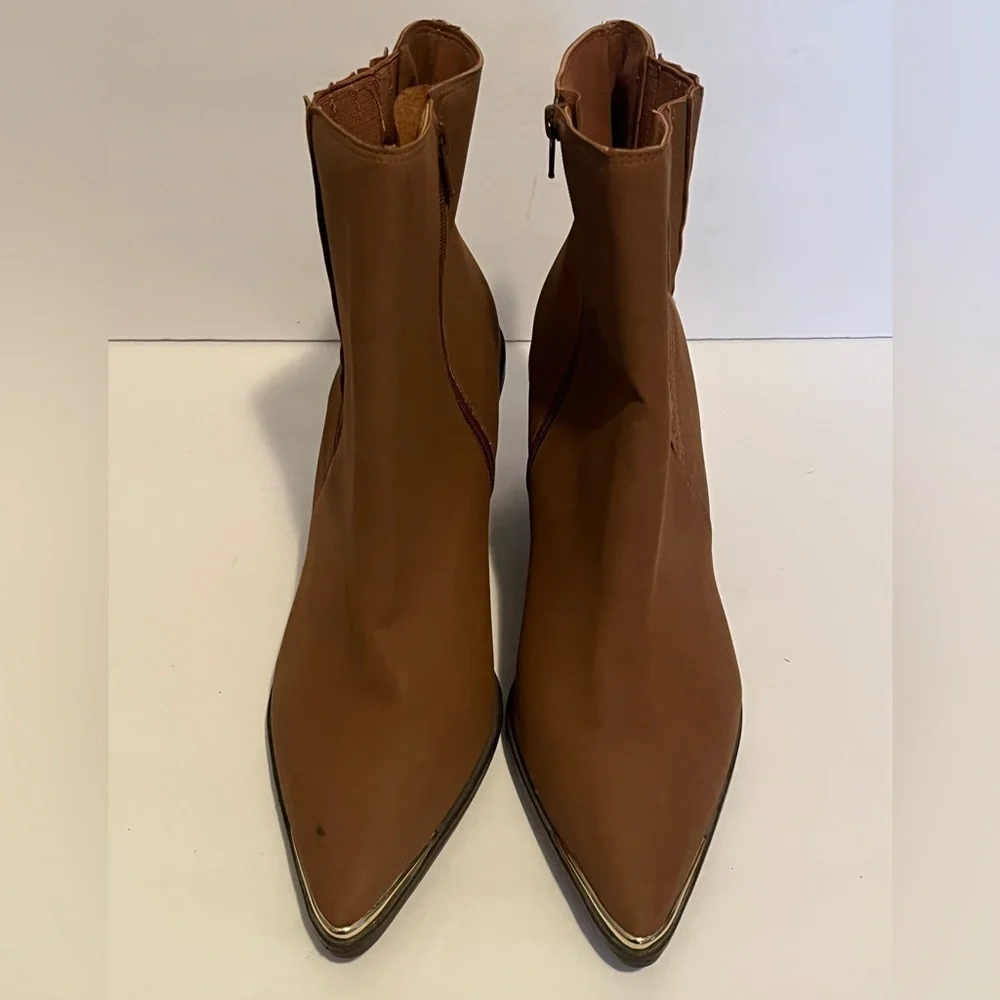 Vizzano Brazillian Footwear Pointed Toe Suede Chunky Heel Western Ankle Boots